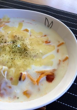 1人ランチに！とろ～りスパゲティグラタン-レシピのメイン写真