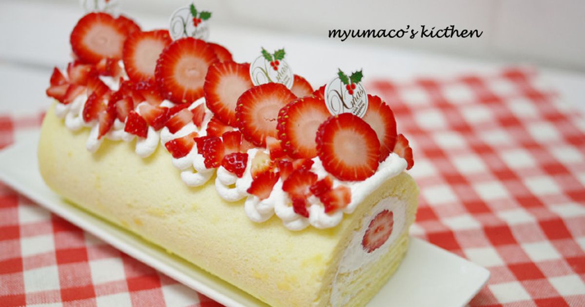 苺のシフォンロール by みゅまこ 【クックパッド】 簡単おいしい