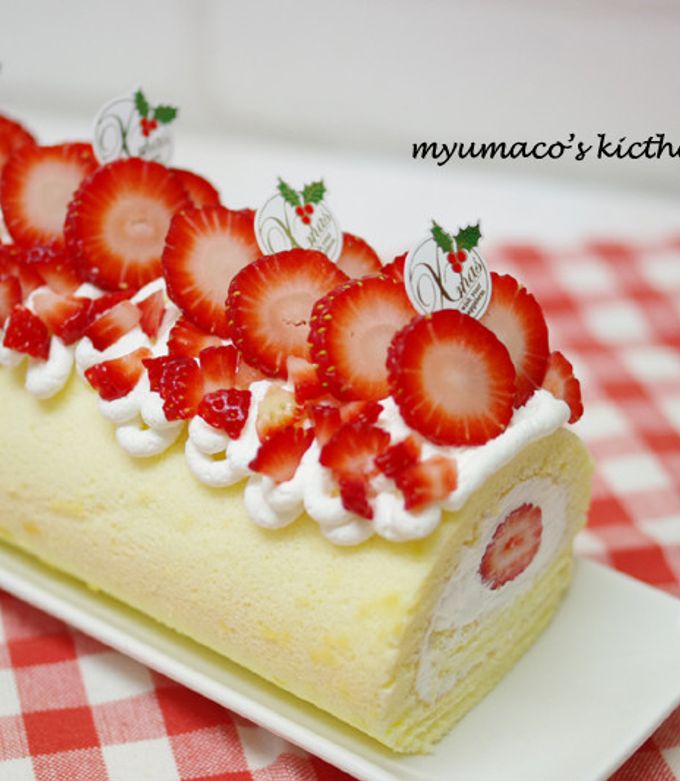 苺のシフォンロール by みゅまこ 【クックパッド】 簡単おいしい