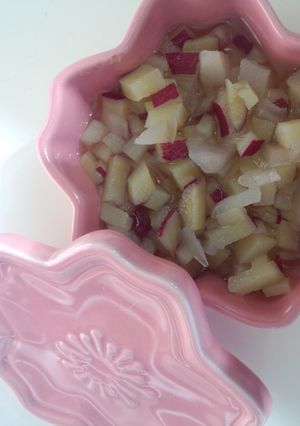 7～8ヶ月離乳食　薩摩芋と林檎の甘煮-レシピのメイン写真