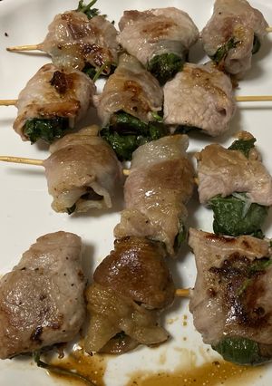 大葉と椎茸の肉巻き串-レシピのメイン写真