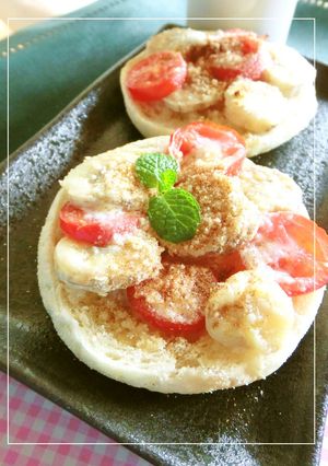 トマトとバナナの塩ミルキートースト-レシピのメイン写真