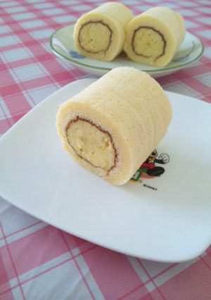 しっとりふわふわ♪さつまいもロールケーキ-レシピのメイン写真