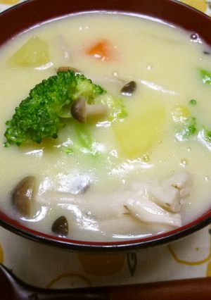 ∞∞∞　自然食卓　豆乳のシチュー　∞∞∞-レシピのメイン写真