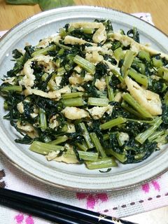 *大根の葉と油揚げの甘味噌炒め*-レシピのメイン写真