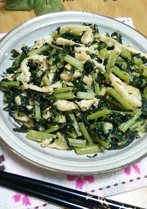 *大根の葉と油揚げの甘味噌炒め*-レシピのメイン写真
