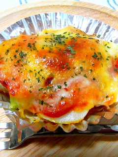 お弁当に♪簡単!里芋トマトチーズ焼き-レシピのメイン写真