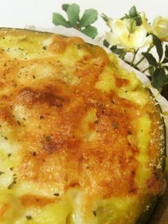 かぼちゃグラタン&遅いパパの分もね♪-レシピのメイン写真