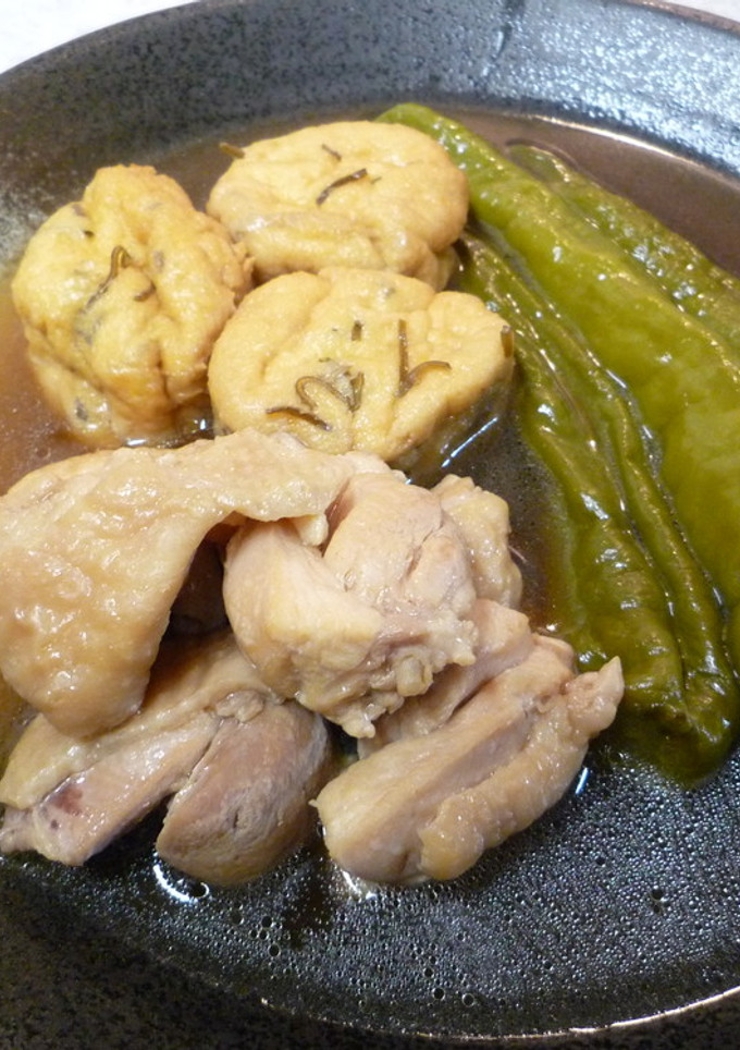 鶏とがんも♪万願寺唐辛子のクタクタ煮-レシピのメイン写真