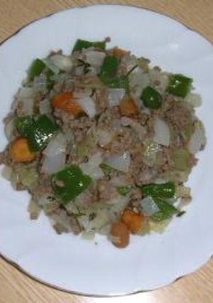 ひき肉と玉ねぎ炒め-レシピのメイン写真