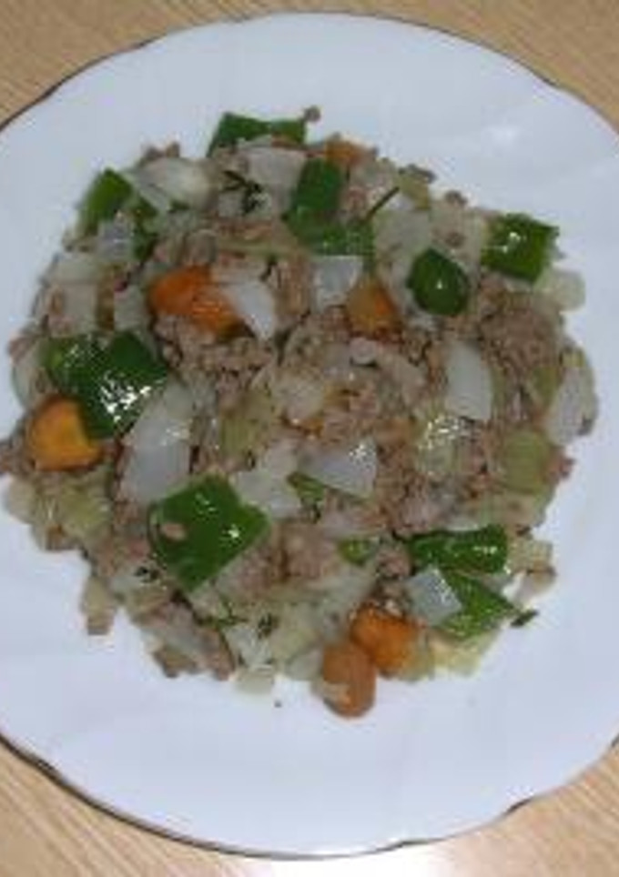 ひき肉と玉ねぎ炒め-レシピのメイン写真