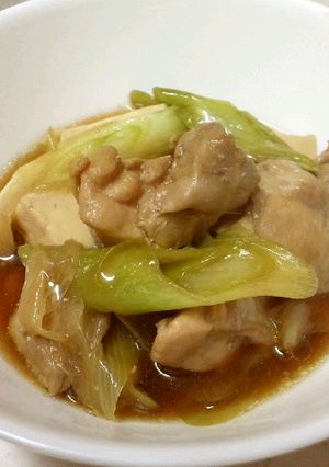鶏もも肉と白ネギのすきやき風煮（親子丼）-レシピのメイン写真