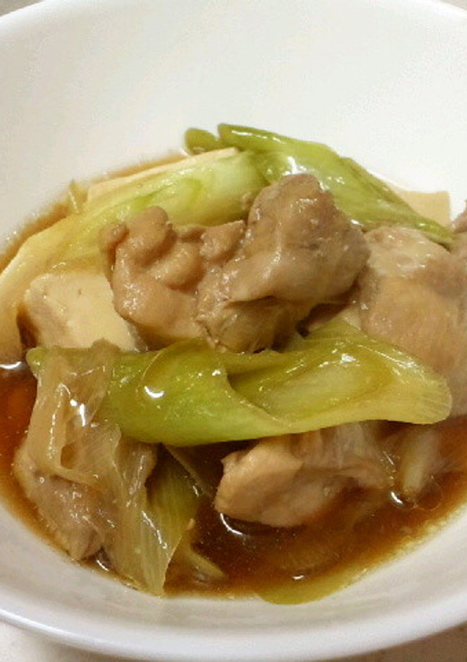 鶏もも肉と白ネギのすきやき風煮（親子丼）-レシピのメイン写真