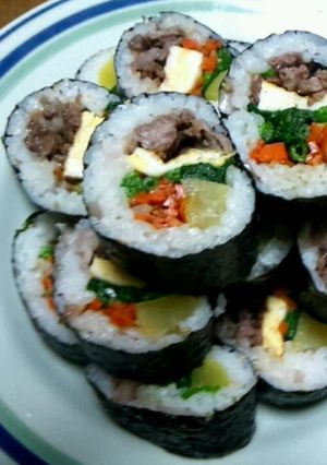 新生姜入り！韓国風海苔巻き♪キンパ-レシピのメイン写真