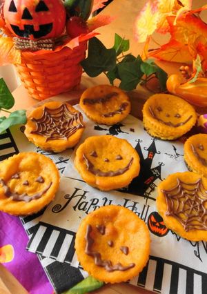 ハロウィン☆パンプキンチーズケーキ-レシピのメイン写真