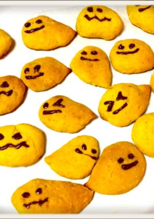 ハロウィン♪おばけなかぼちゃクッキー★-レシピのメイン写真