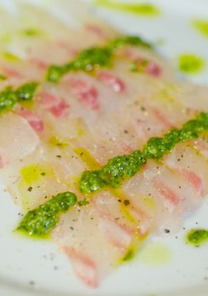 緑茶ソース（鯛のカルパッチョ）-レシピのメイン写真