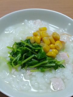 簡単♪冬の朝食★豆苗のスープご飯(^^)-レシピのメイン写真
