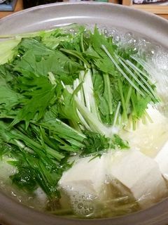 水菜湯豆腐-レシピのメイン写真