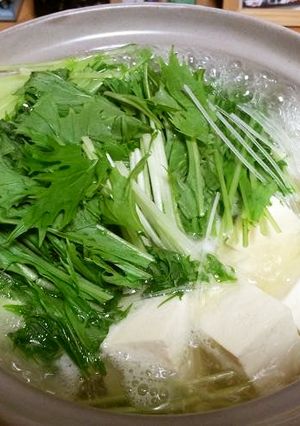 水菜湯豆腐-レシピのメイン写真