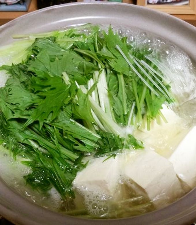 水菜湯豆腐-レシピのメイン写真