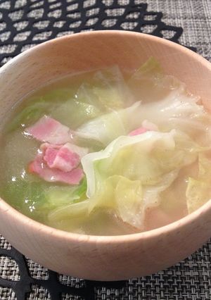 ベーコンとキャベツのホタテ風味スープ-レシピのメイン写真