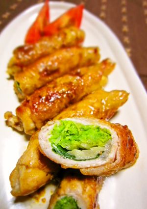 キャベツも一緒に♪豚の生姜焼き風？ロール-レシピのメイン写真