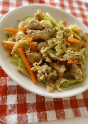 野菜炒め〜ゴママヨ醤油で-レシピのメイン写真