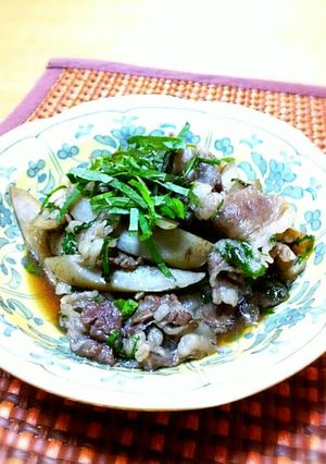 シソが香る～♪牛肉とゴボウの炊いたん-レシピのメイン写真