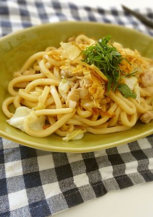 焼きうどん〜梅マヨポン-レシピのメイン写真