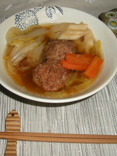 白菜と肉団子鍋-レシピのメイン写真
