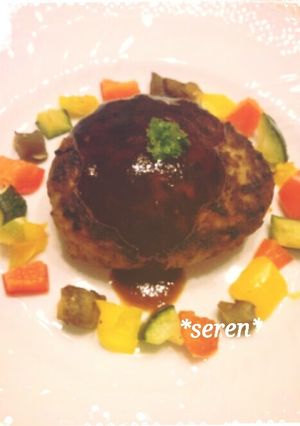 野菜たっぷりジューシーハンバーグ♡-レシピのメイン写真