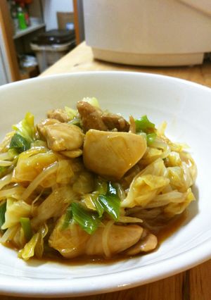 鶏肉とたっぷりキャベツの甘辛味噌炒め★-レシピのメイン写真