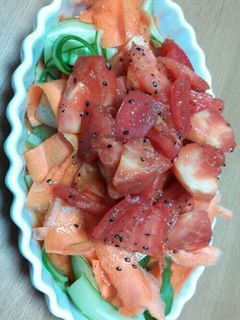 ヘルシー♪*トマトのカラフルサラダ*-レシピのメイン写真