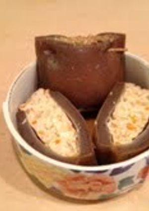 こんにゃくの挽肉詰め煮-レシピのメイン写真