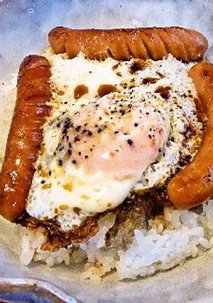 よつばと！のソーセージ丼-レシピのメイン写真