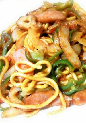 ちゃんぽん麺でナポリタン♪-レシピのメイン写真