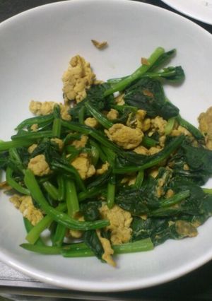 ほうれん草と玉子の醤油炒め-レシピのメイン写真