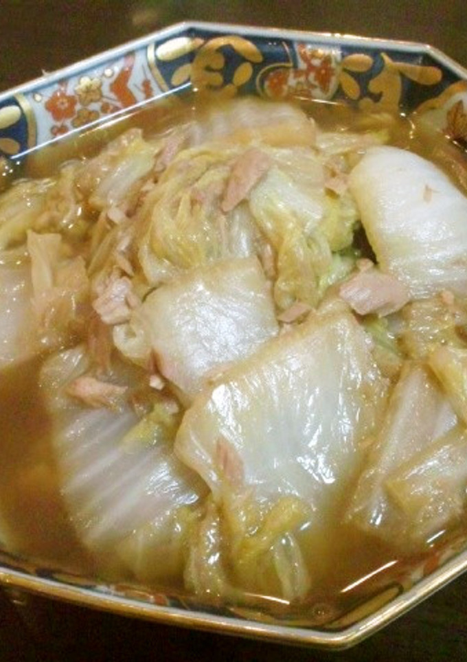 ツナと白菜から出る水分だけの簡単煮物♪-レシピのメイン写真