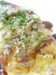 *岩下の新生姜でお好み焼き風オムレツ*-レシピのメイン写真