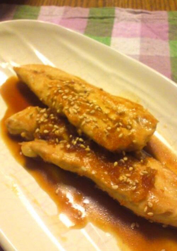 しょうがたっぷり♪ササミのしょうが焼き-レシピのメイン写真