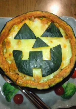 ハロウィン　かぼちゃグラタン-レシピのメイン写真