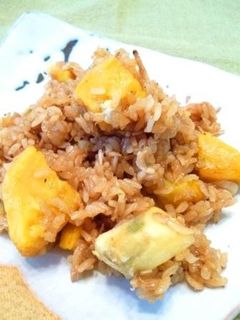 さつまいもの味噌おこわ-レシピのメイン写真