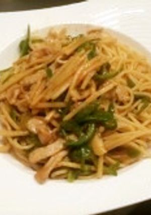 和風☆青椒肉絲スパゲティ-レシピのメイン写真