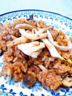 たっぷりキノコの味噌おこわ-レシピのメイン写真