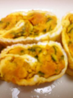 フライパンでかぼちゃの卵焼き-レシピのメイン写真