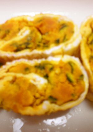 フライパンでかぼちゃの卵焼き-レシピのメイン写真