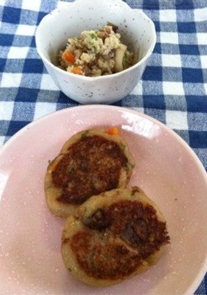 ◇リメイク◆おから煮のもちもちお焼き◇-レシピのメイン写真