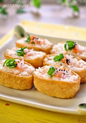 焼鮭と岩下の新生姜で☆旨味お稲荷さん♫-レシピのメイン写真