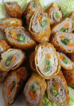 豚肉と野菜のロール揚げ-レシピのメイン写真